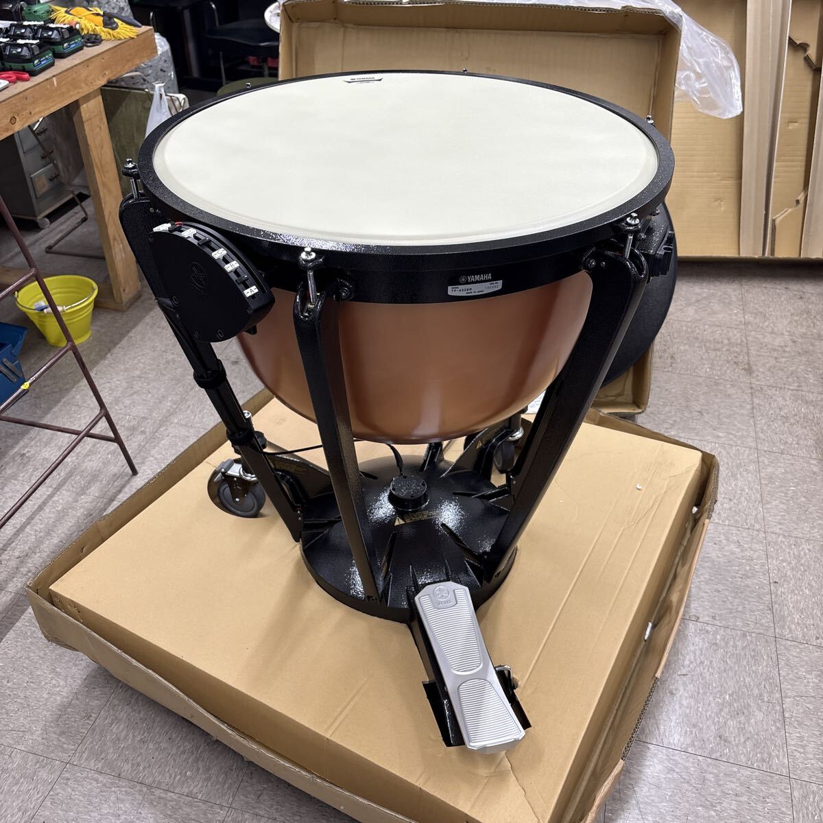 YAMAHA ティンパニ TP-129A 打楽器 ヤマハ スタンド付き ○2台セット!YAMAHA ヤマハ ティンパニ TP-123A TP-129A 楽器の落札