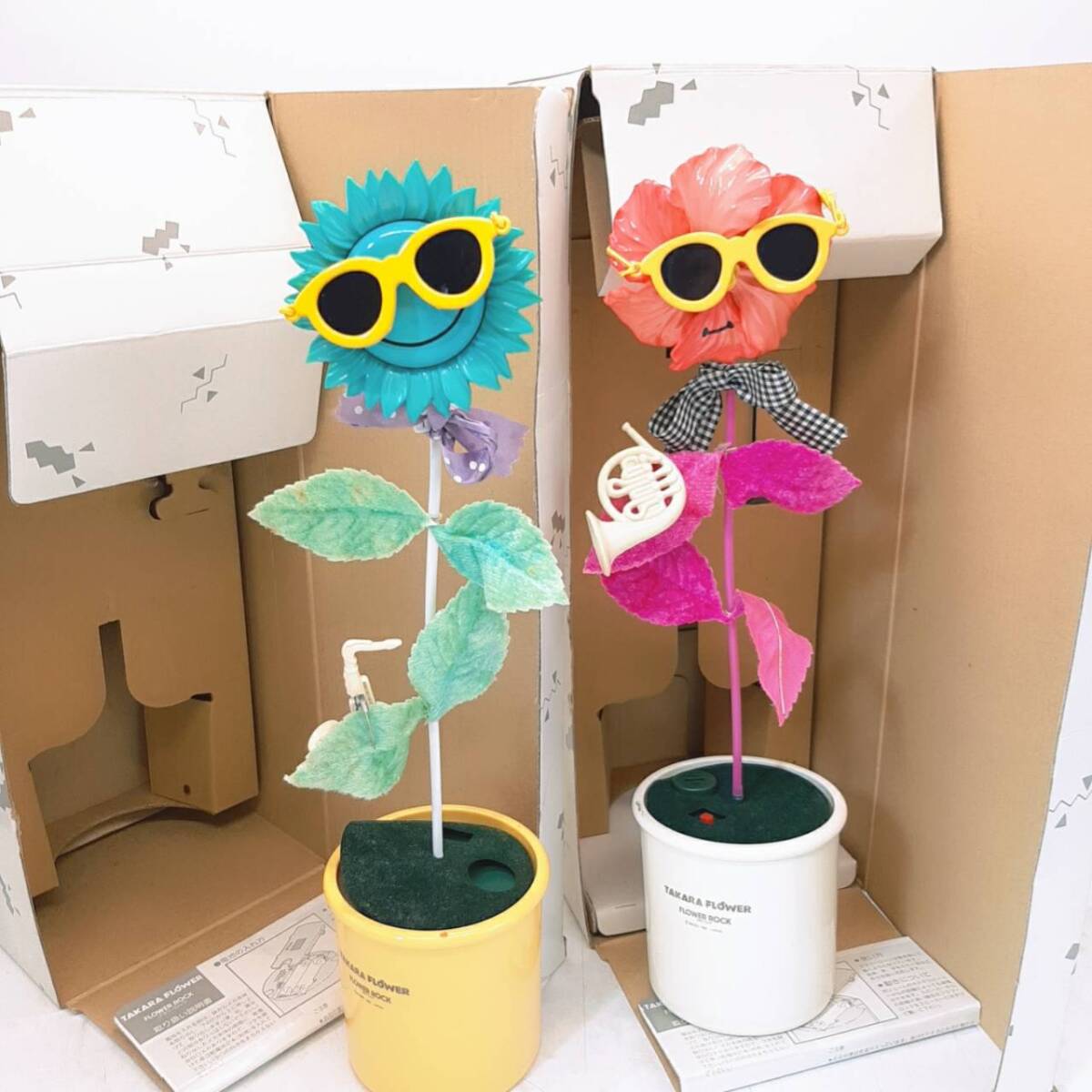 中古】☆タカラ☆フラワーロック2個まとめて ちっちゃなおもちゃ屋