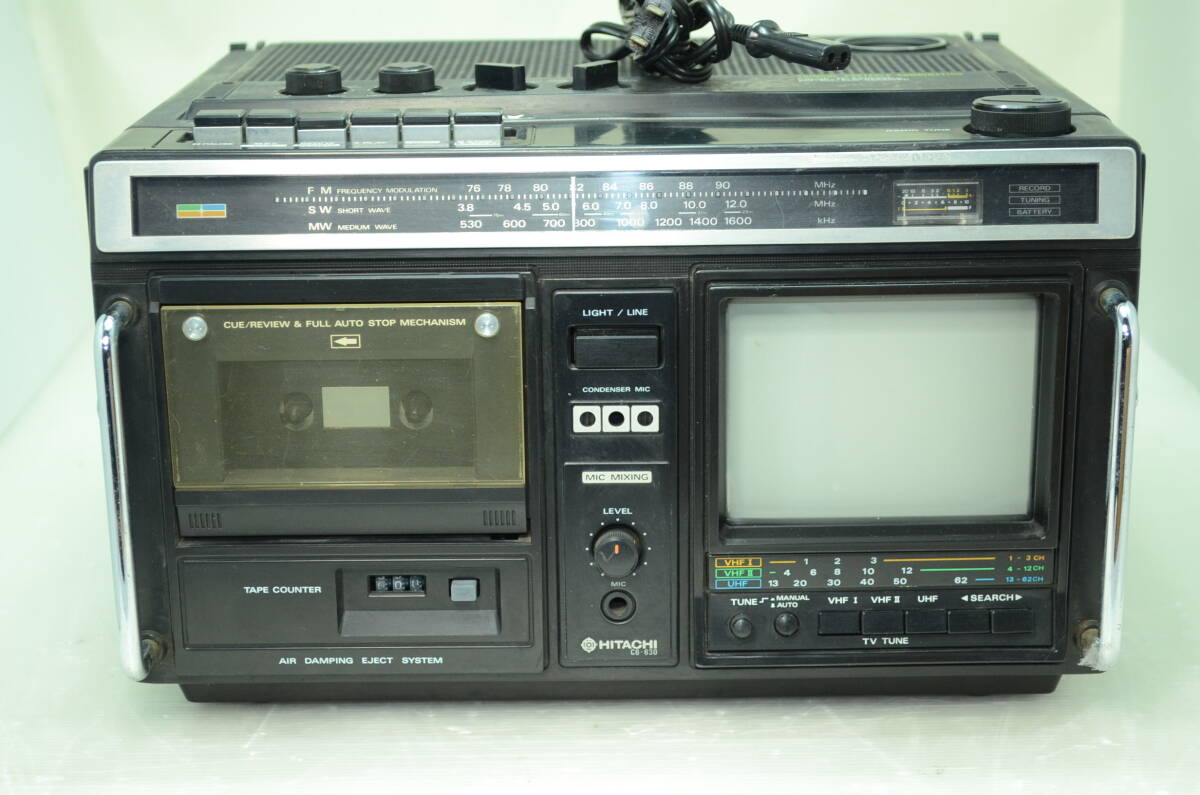 HITACHI 日立 C6-630 カラーテレビ ラジオ カセット ラジカセ 昭和