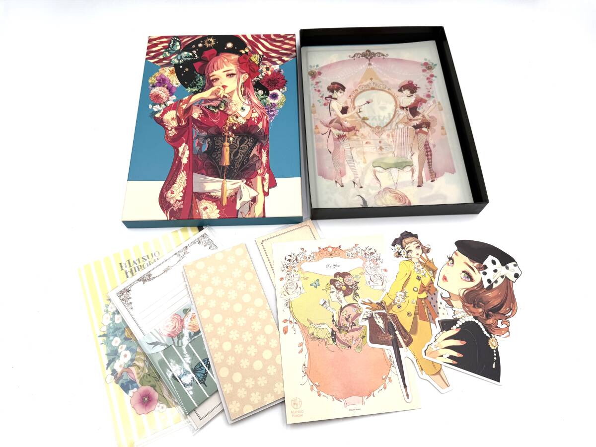送料無料》マツオヒロミ / 六花弁三片紅 イラストカード11枚セット（六