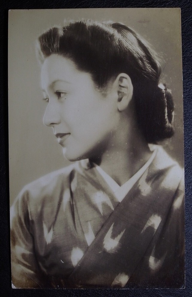 サイン入り 関屋敏子 ブロマイド 絵葉書 戦前 大正 昭和 声楽家 オペラ歌手 関屋敏子 ブロマイド】伝説のプリマ・ドンナ 額入り 昭和初期 Z0000の