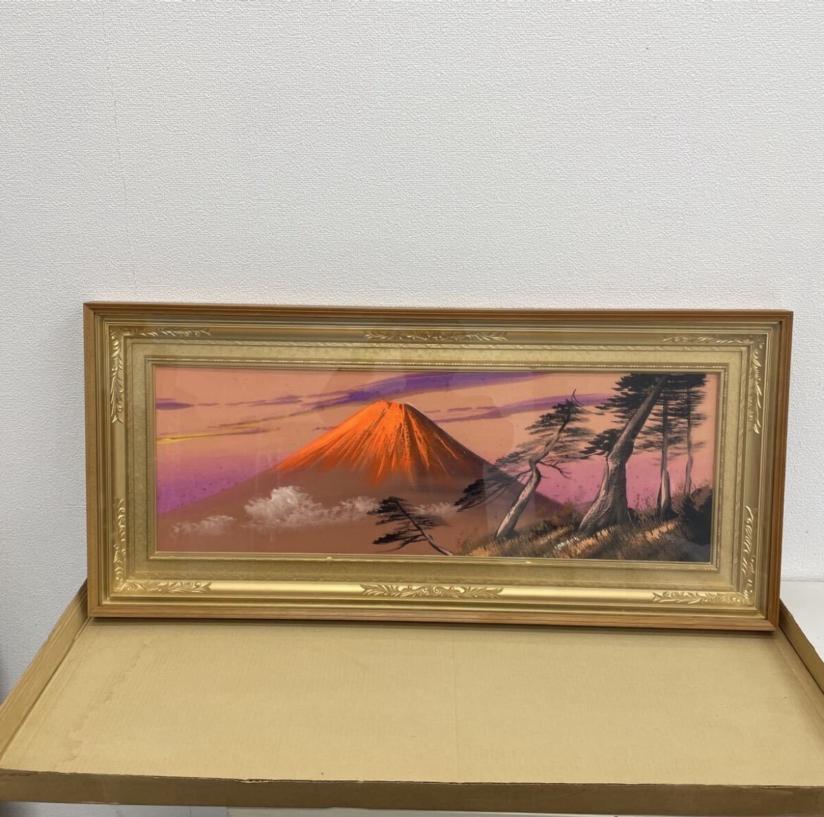 □□フレーム付き絵画 新槐樹社 堀川素弘 『北国』 F15サイズ 油彩画
