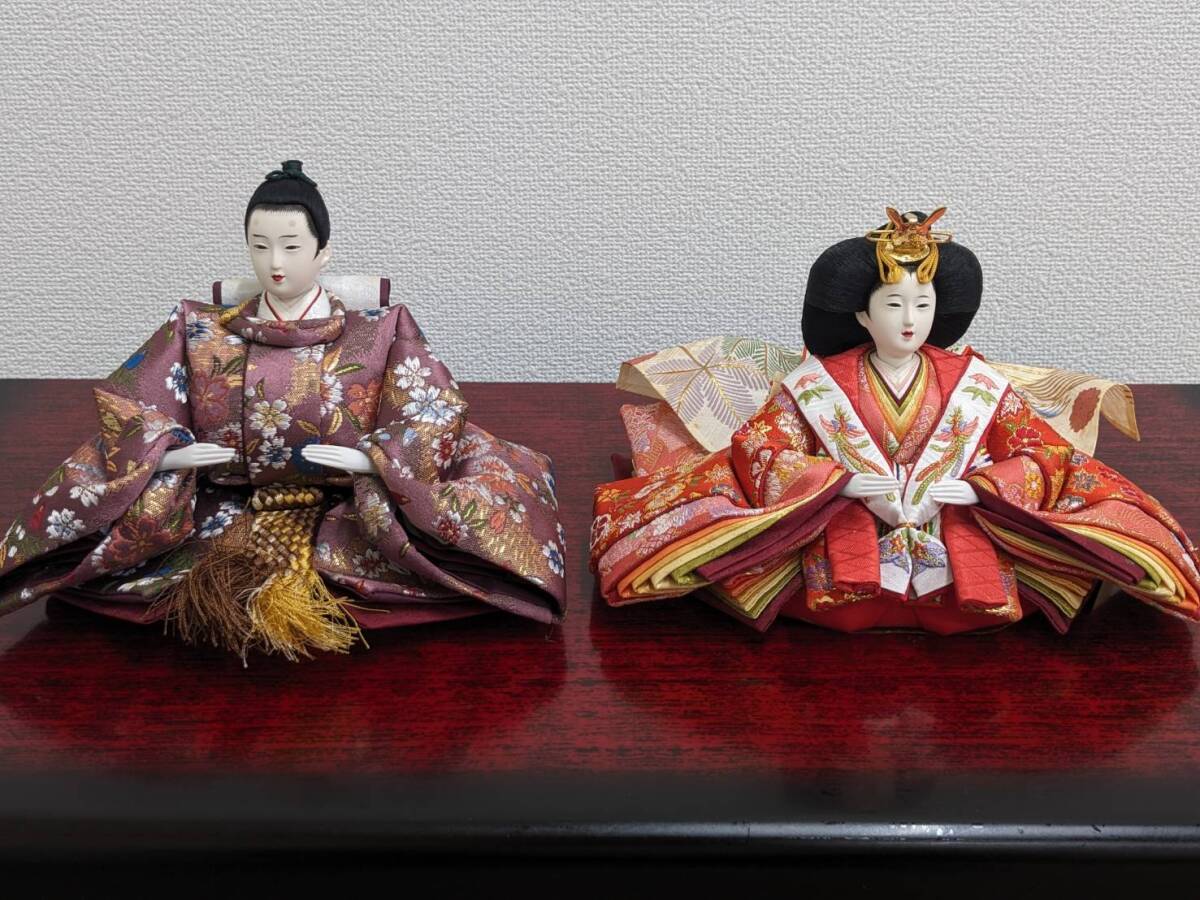 中古】頭師 基安/伝統工芸品/雛人形/ひな人形 右大臣 左大臣 随身