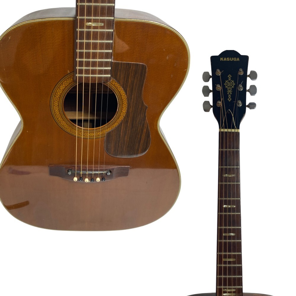 中古】○レア!! KASUGA Guitar/春日 アコギ F-210 黄色の落札情報詳細