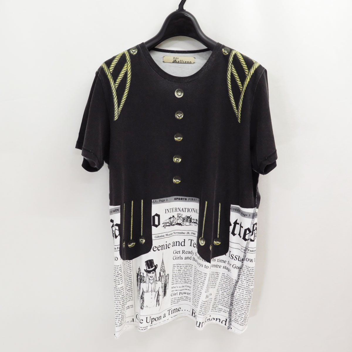 希少 John Galliano 00s ニュースペーパー Tシャツ 【公式通販】