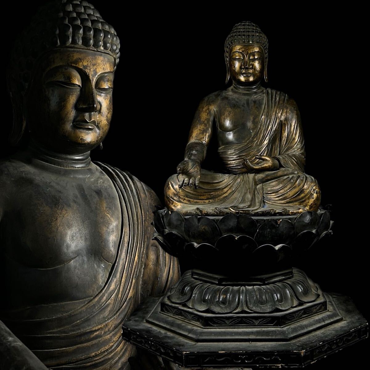 中古】掛軸 十三佛 仏画 色絵 不動明王 地蔵菩薩 釈迦如来 薬師如来