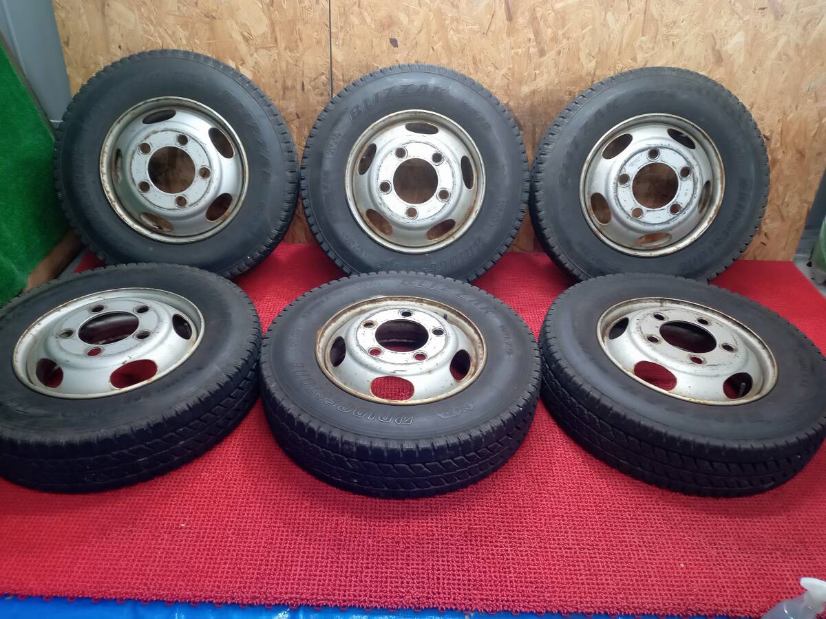 バリ溝！鉄ホイール＆ブリヂストン 205／80R17.5 夏6本 シビリアン！
