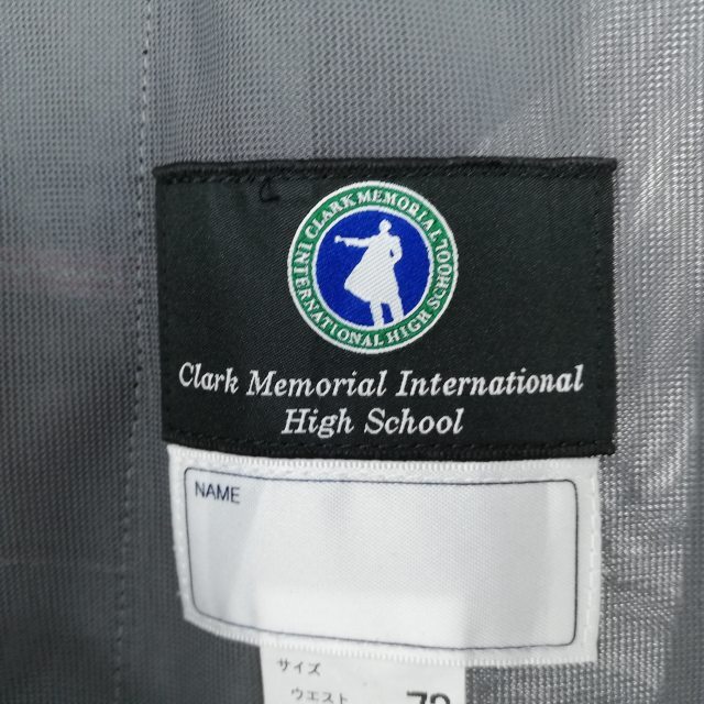 ☆クラーク記念国際高校指定☆ハイソックス☆中古☆used☆靴下☆紺ソ