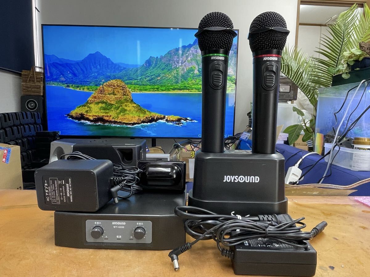 JOYSOUND ★WM-610　赤外線ワイヤレスマイク 2本セット カラオケ！JOYSOUND 赤外線ワイヤレスマイク WM-610 ×2本 & マイク充電
