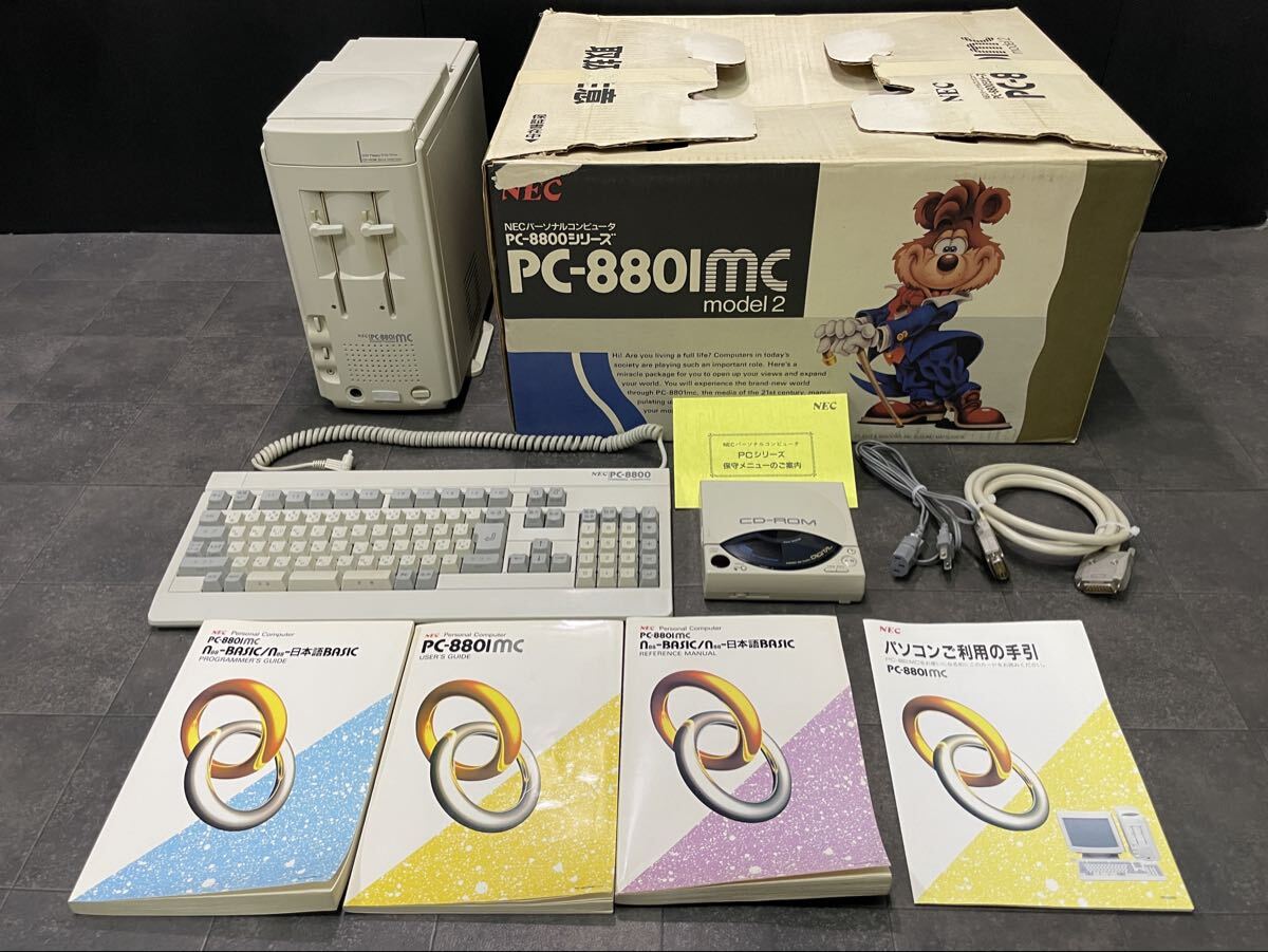 NEC PC-8801mkIIMR 本体 + キーボード + モニター PC-KD852 箱付【80の