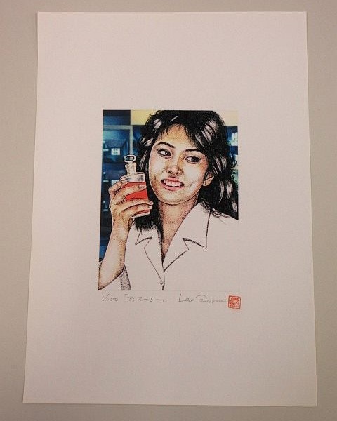 原画 3月に亡くなられた 点描画 の 巨匠 レオ澤鬼 氏の 貴重 な1点物