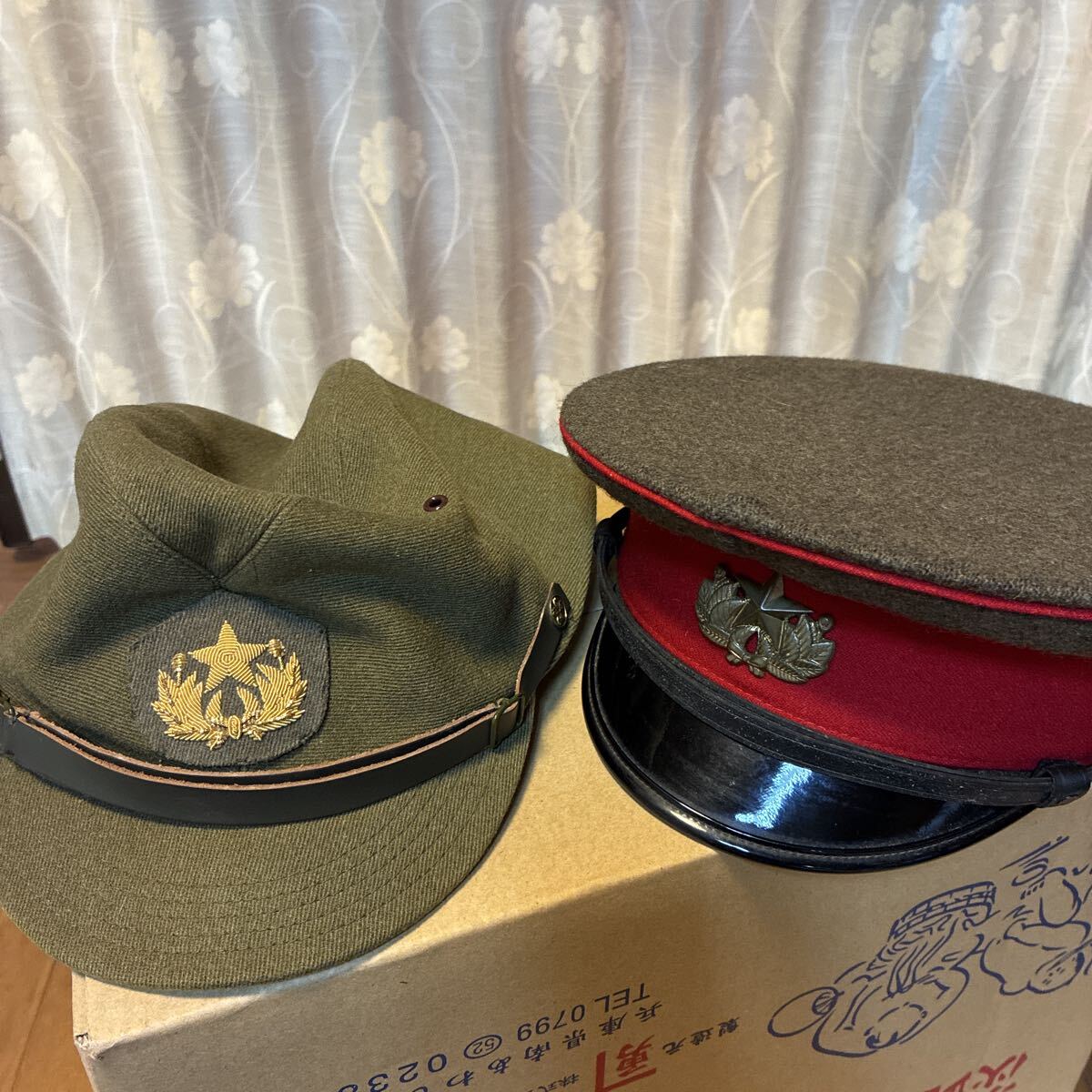 ☆日本陸軍 将校制帽 軍帽 略帽 近衛師団星章 制帽星章 略帽金糸編み星