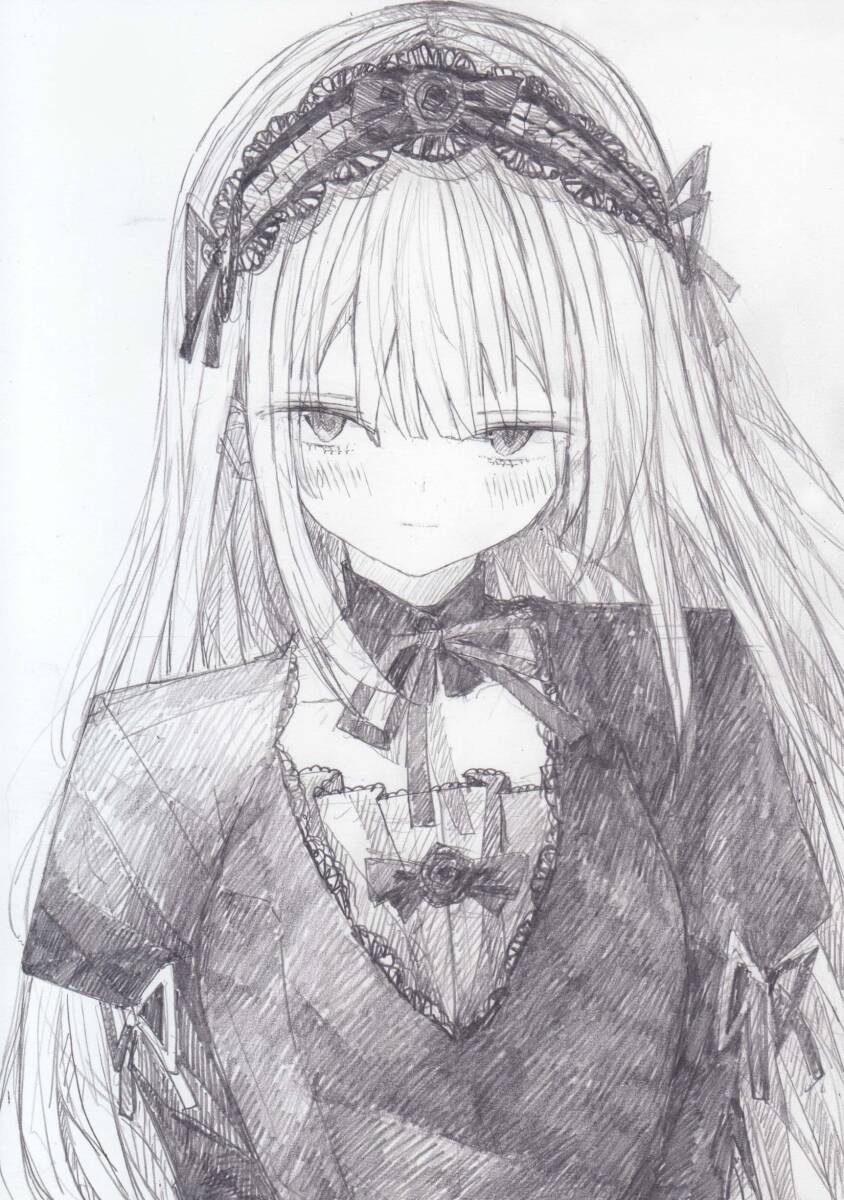 アート・写真 9*8様 ローゼンメイデン翠星石 手書きイラスト 色紙