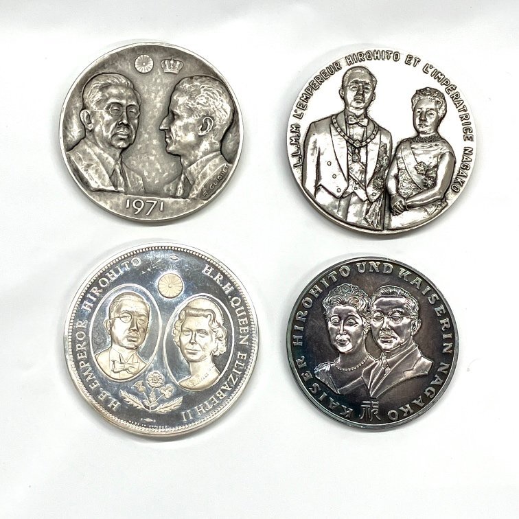 中古】☆純銀製 昭和天皇陛下御在位60年記念指輪 シルバーリング 16号