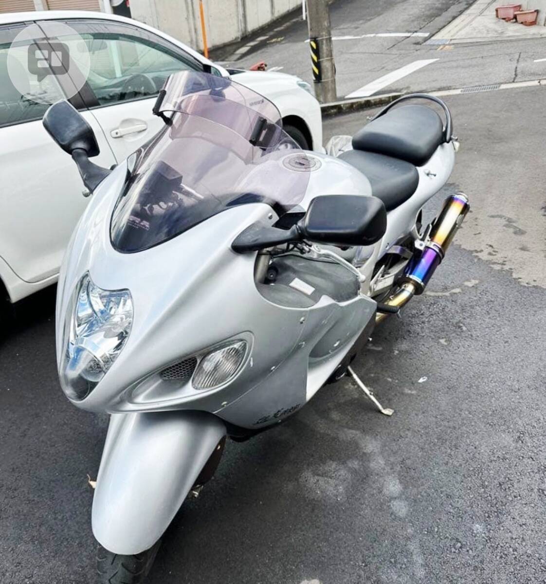 SUZUKI ハヤブサ 左外装セット カウルセット シルバー 純正部品