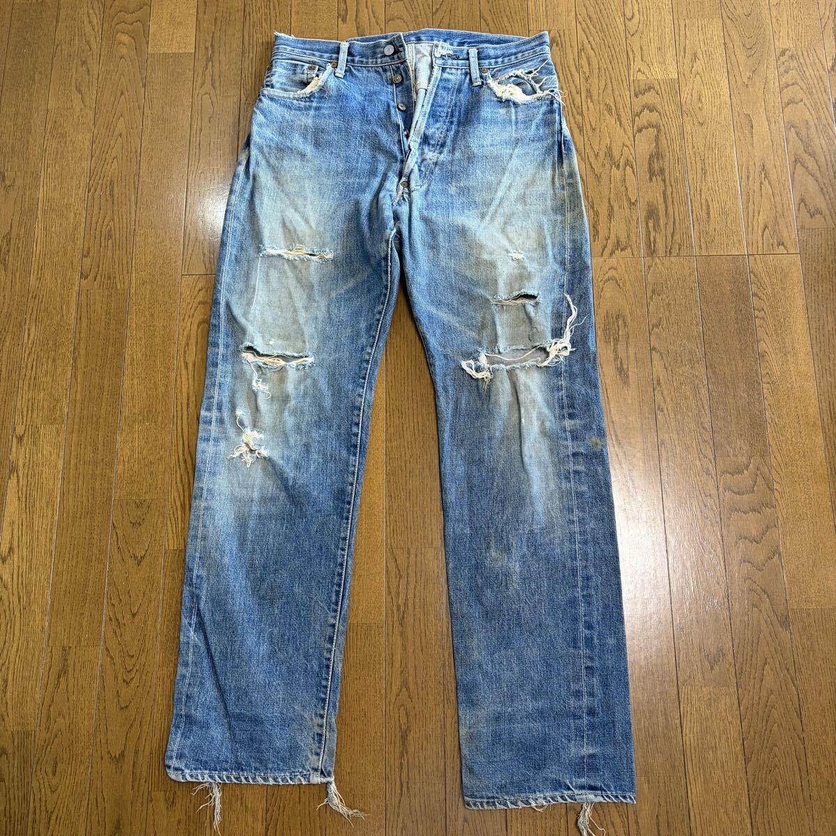 希少美品 WAREHOUSE （ウエアハウス） 105 505タイプ 牛パッチ