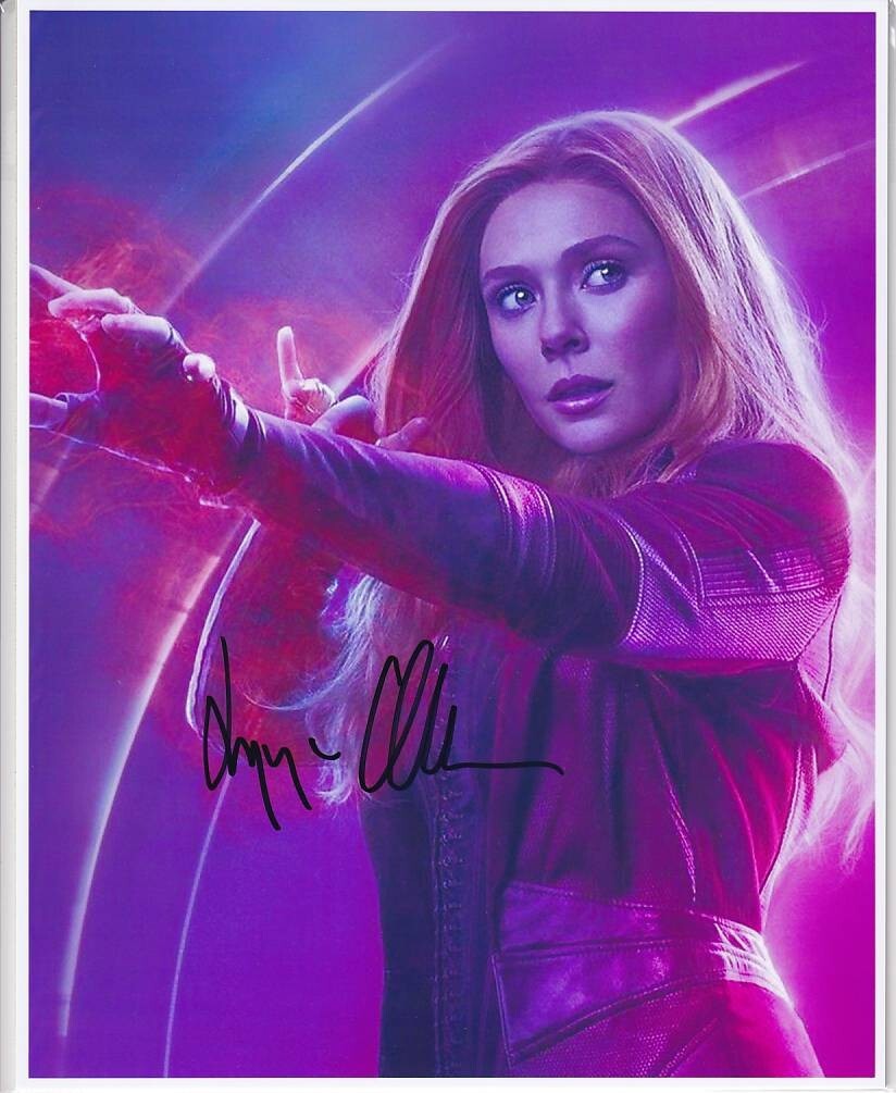 H 2L判 エリザベス・オルセン Elizabeth Olsen 直筆サイン写真 証明書