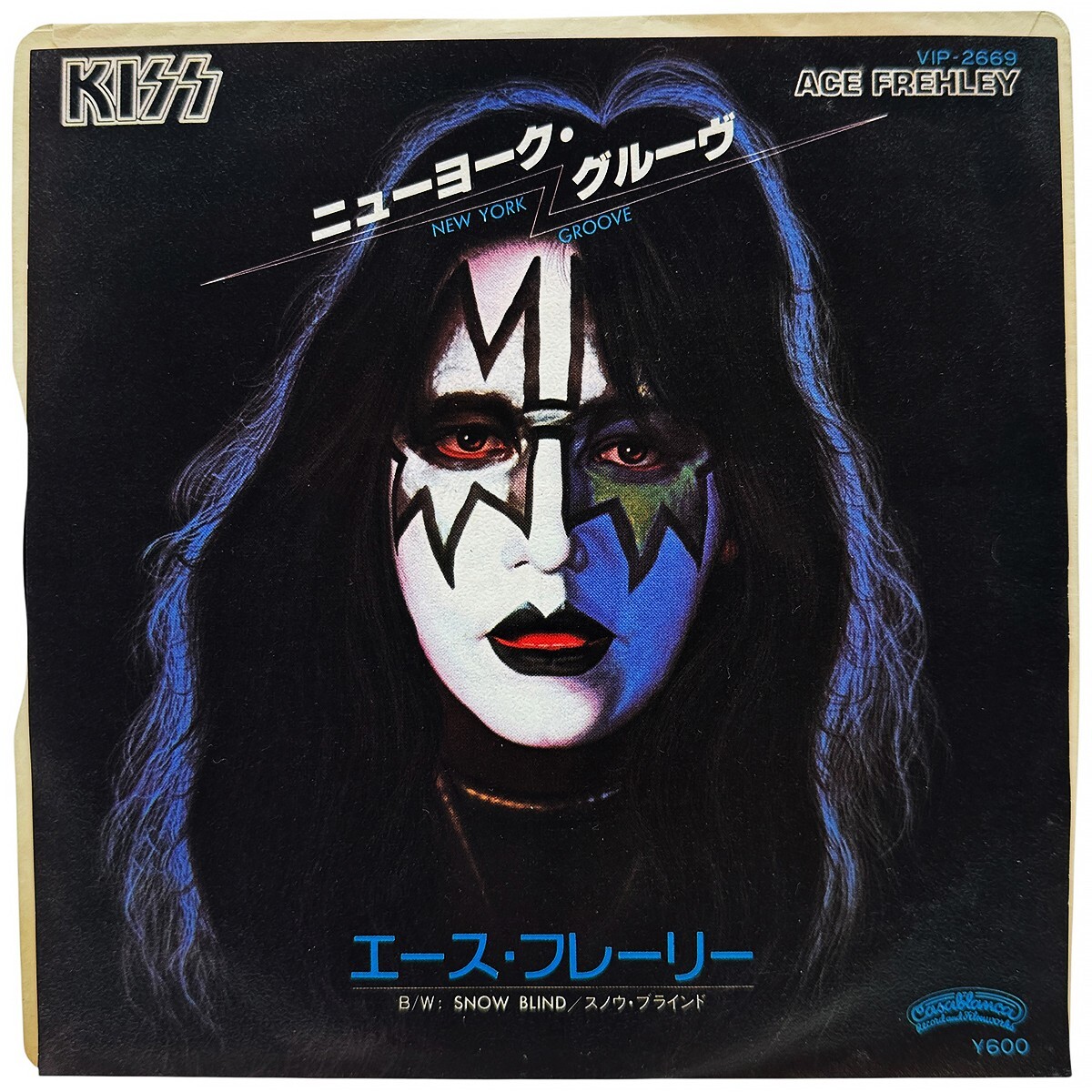 サイン入り生写真 エース・フレーリー Ace Frehley ピック付きの落札