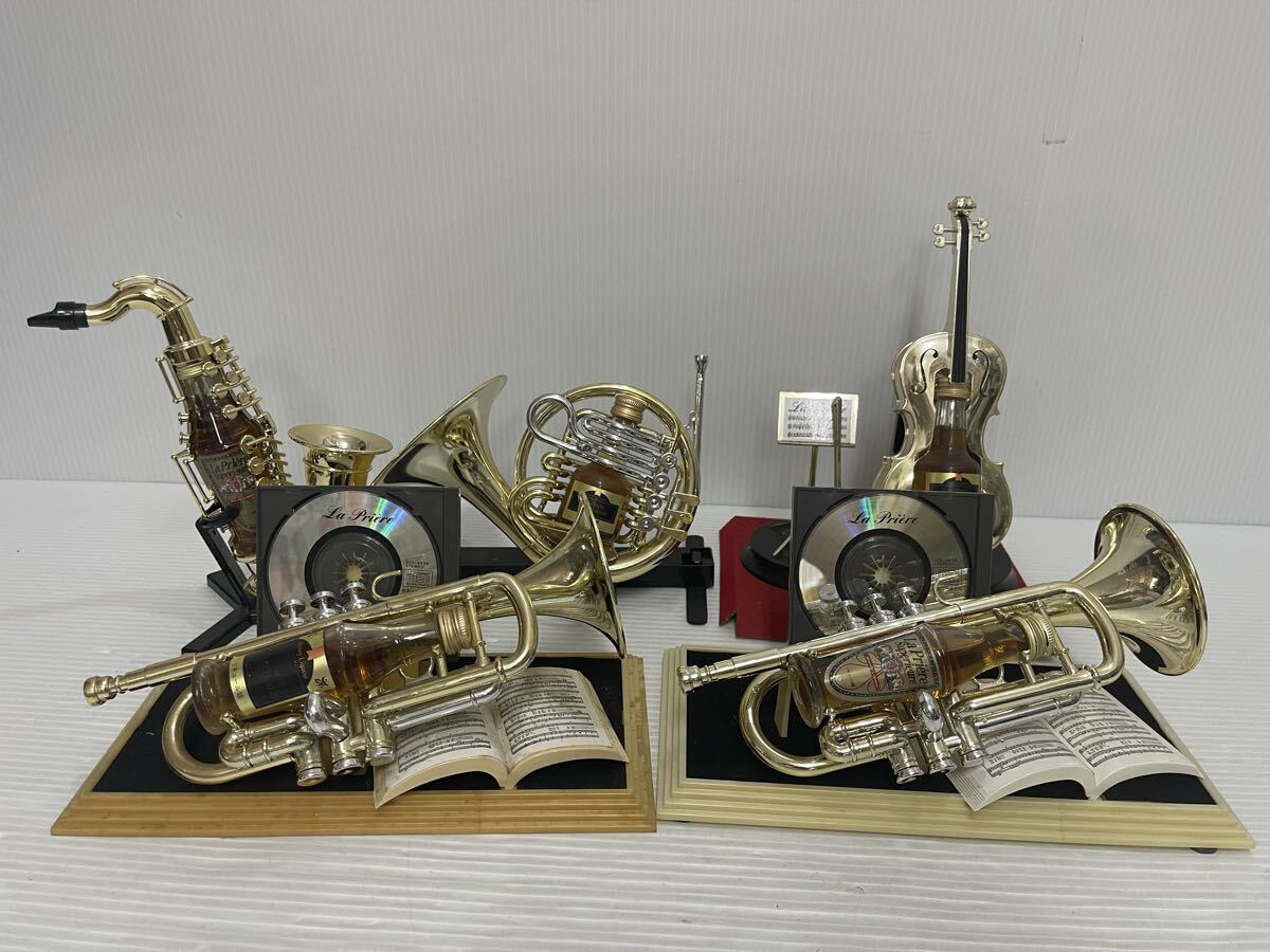 La Priere ミニボトル 楽器セット ピアノ サックス ドラム バイオリン 5/202 【中古品】ラプリエール ミニボトル 楽器セット まとめて 9点