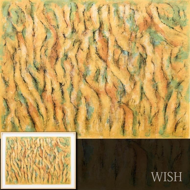 真作】【WISH】杉本弘子 「童夢」30号 大作 油彩 ◇厚塗り向日葵逸品