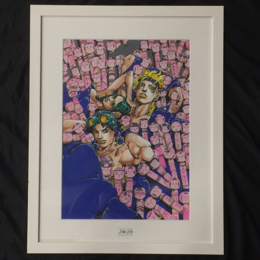 中古】ジョジョの奇妙な冒険 複製原画 ジョセフ＆シーザー＆ こけしの