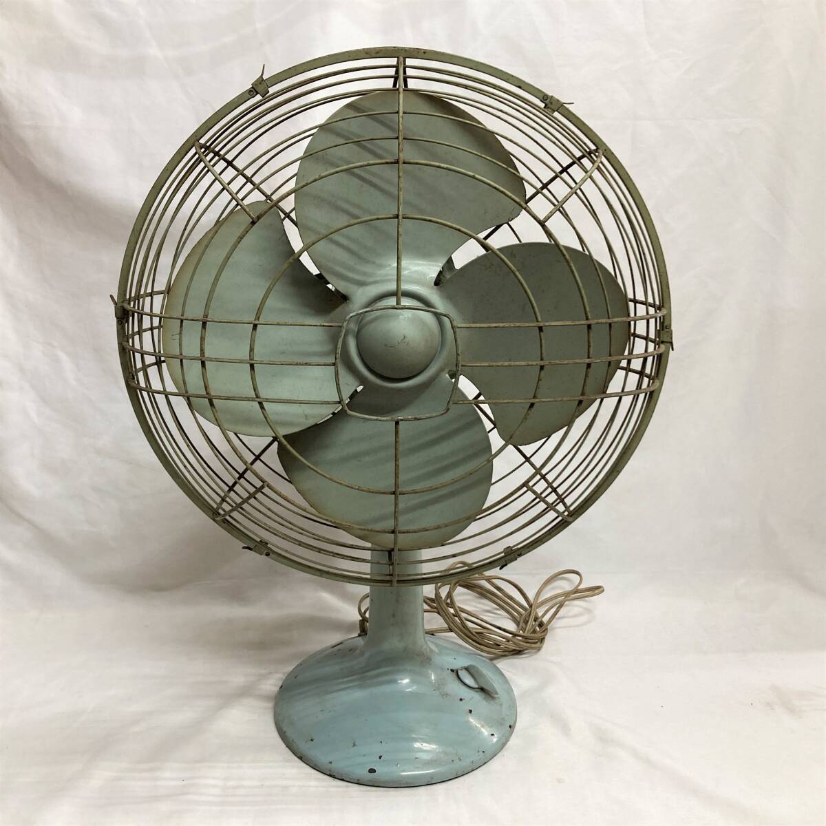 東芝扇風機　座敷扇風機　H-30P20 水連　1977年製昭和レトロ当時物 中古】□昭和レトロ TOSHIBA 東芝 扇風機 H-30P20G グリーン 箱付き