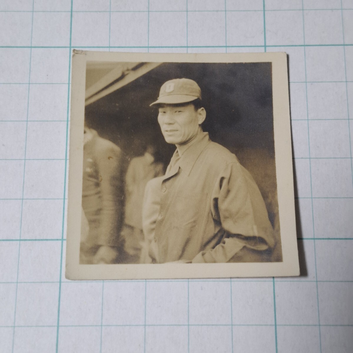 中古】1934年（昭和9年）ベーブルース直筆サイン入り日米野球時写真