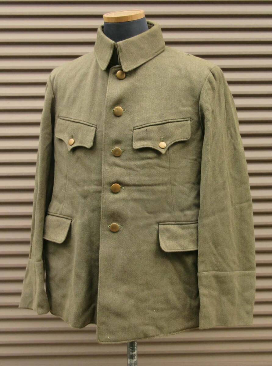 陸軍海軍旧日本軍 陸軍 軍服上衣 襟章付 大阪偕行社酒保部 士官 佐官