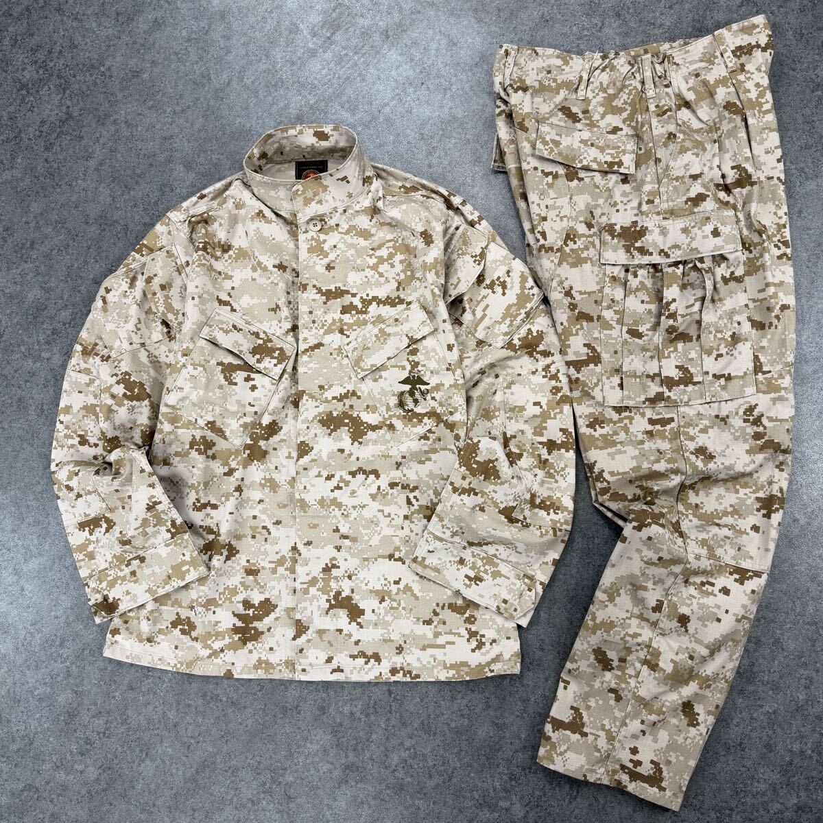 陸上自衛隊 迷彩服 3型夏用 6A 上下セット PX 階級章ベルト付 生産