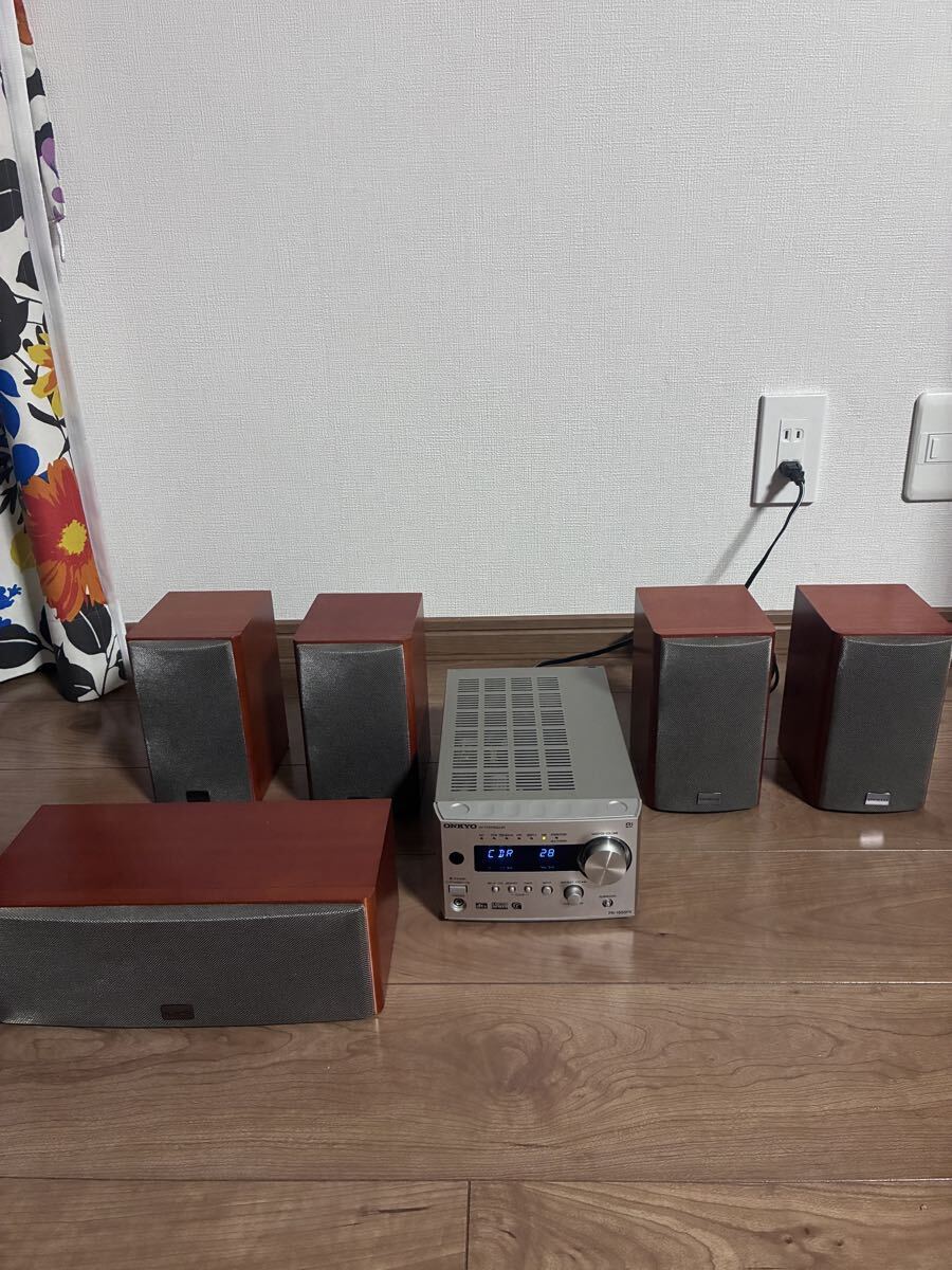 ONKYO サラウンドシステム PR-155SPX 動作美品 取扱説明書、アンテナ付