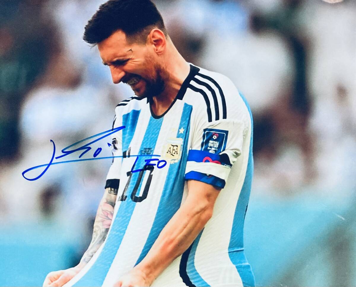 リオネル・メッシ ネイマール☆直筆サイン入り写真☆サッカー選手☆彡