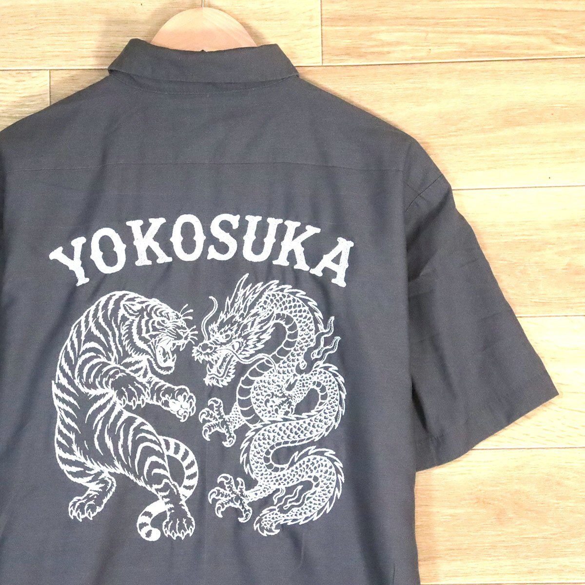 ☆LONDON F.B/スカジャン/刺繍/横須賀/YOKOSUKA/ジャケット/和柄/龍/L