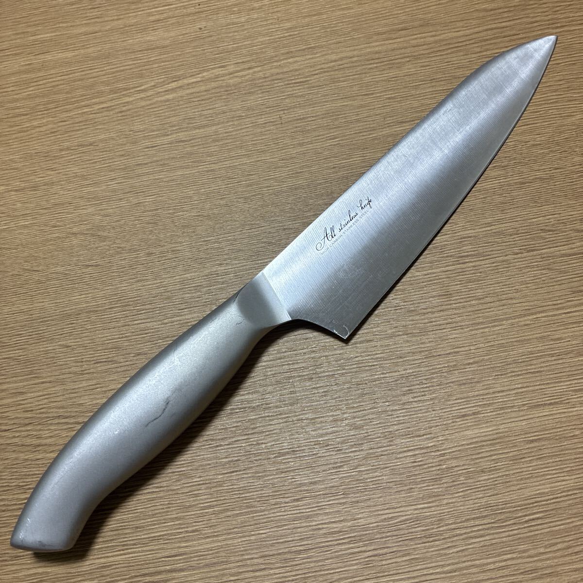 新品】暁里 三徳包丁 全長約28.5cm、刃渡約17cm / ハイカーボン