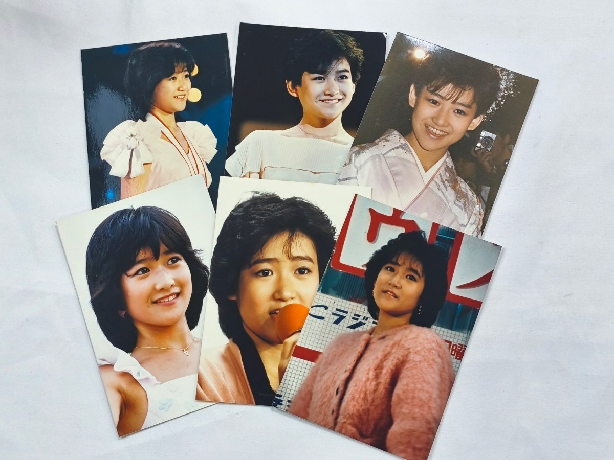 当時物 岡田有希子 デビュー時の直筆サイン イベント生写真46枚 チラシ