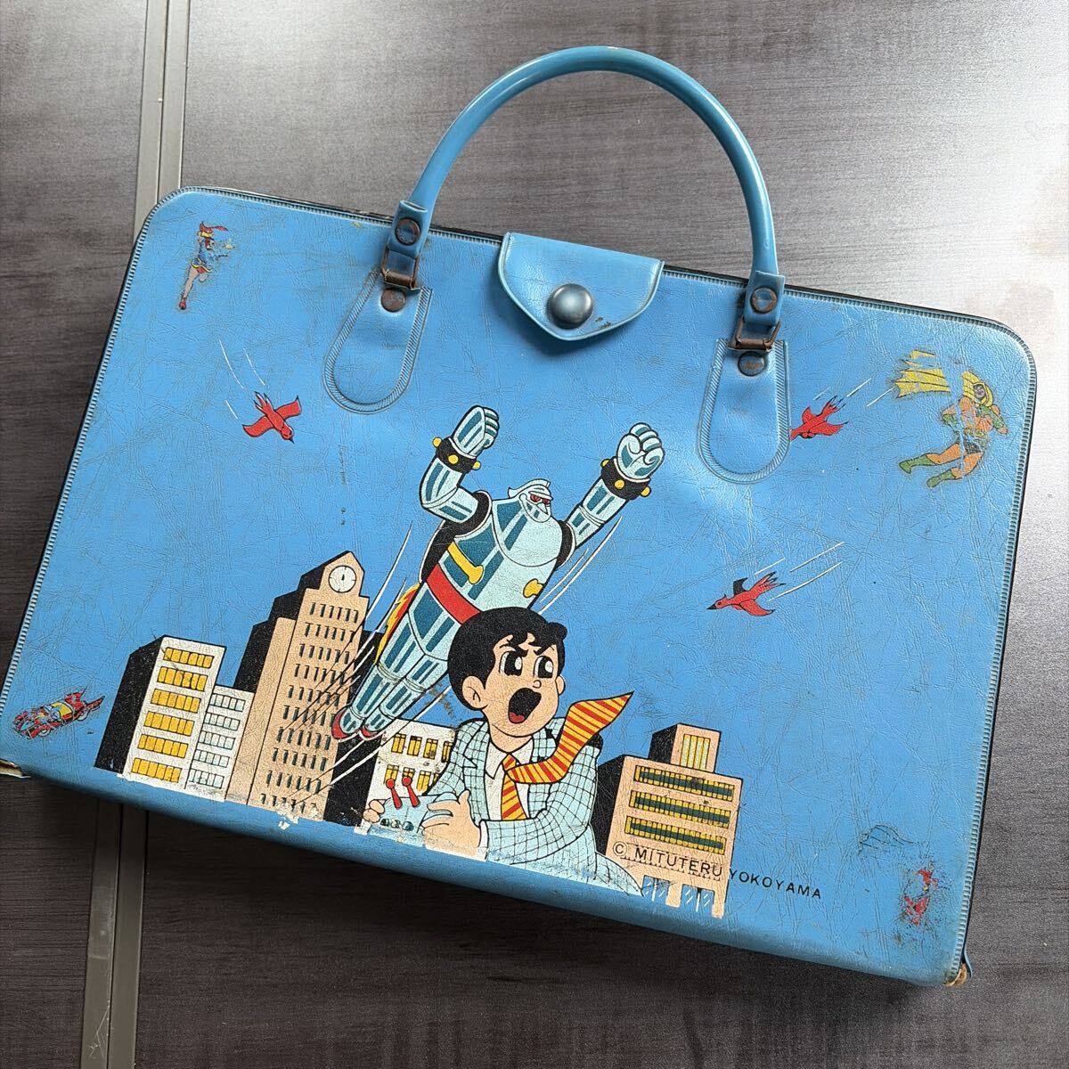 中古】未使用 絵の具バッグ スケッチケース 絵の具かばん 12点 レトロ