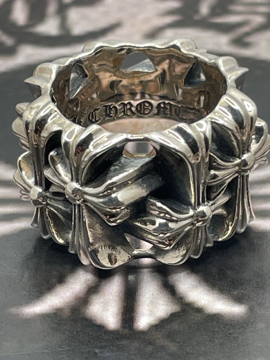 クロムハーツ　セメタリークロスリング　19号 本物 クロムハーツ Chrome Hearts 22K セメタリー クロス リング 19号