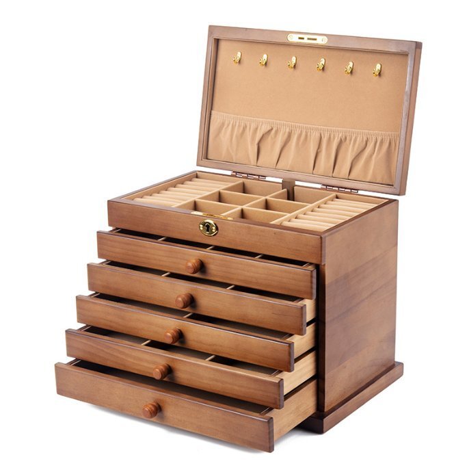当時物 宝石箱 木製 オルゴール付 ジュエリーボックス BOX