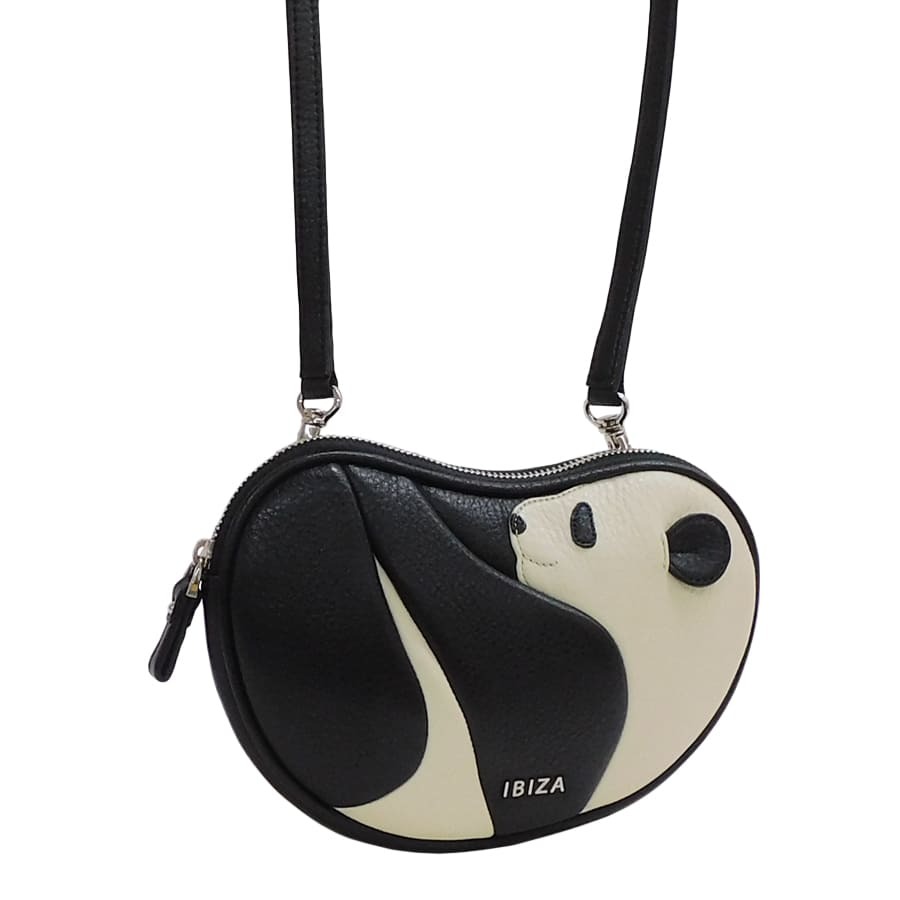 美品 綺麗 IBIZA イビザ 黒ウサギ ロゴ アニマル レザー リュック