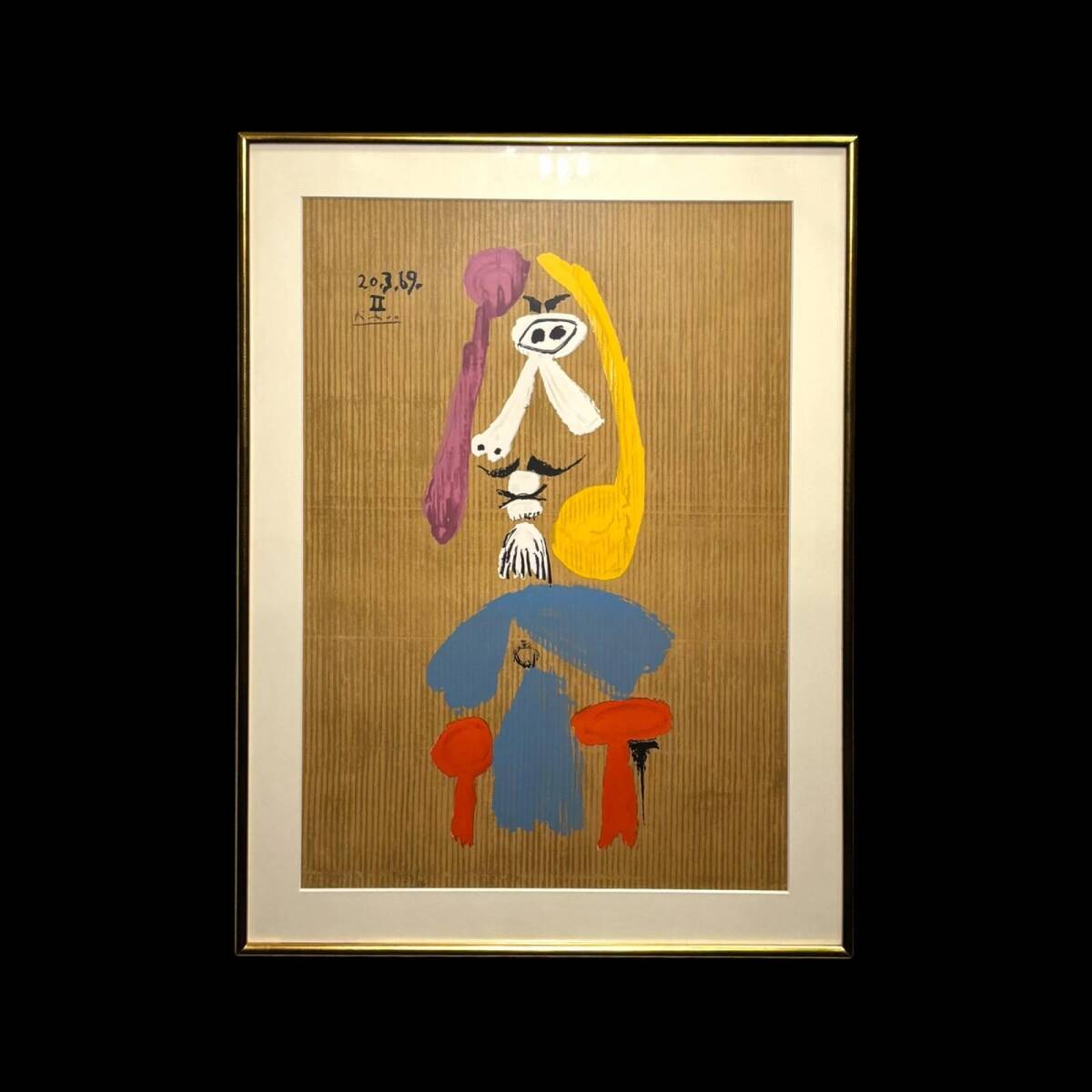◇◇ パブロ ピカソ 油彩 肉筆 人物画 サイン有 F6号 絵画 油絵 ◇◇の