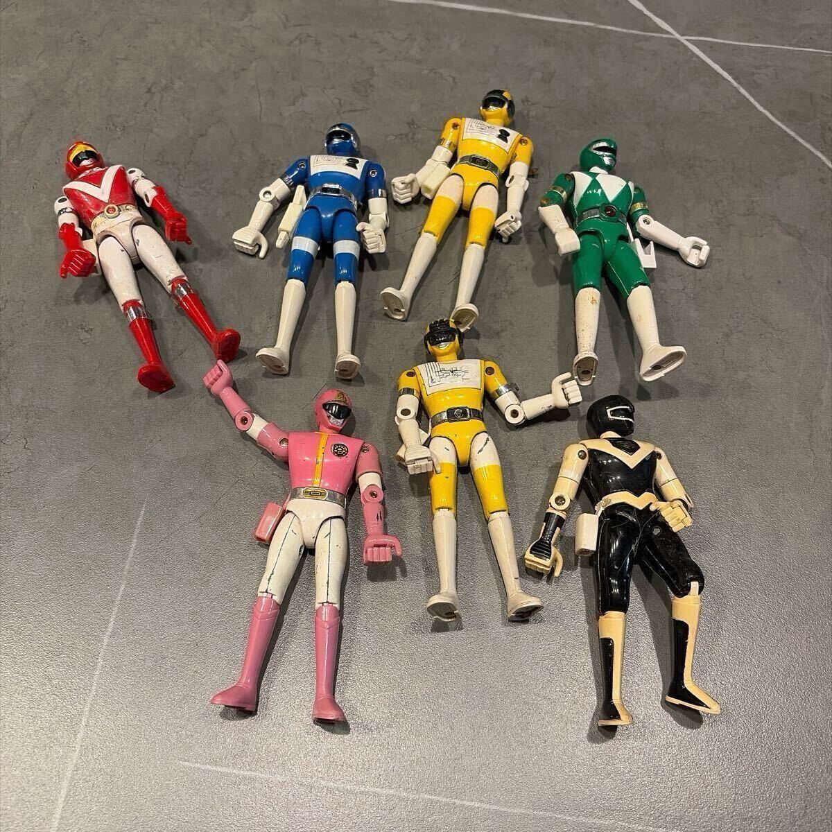 1円 当時物 バンダイ 5体まとめて フラッシュマン 超獣戦隊 ソフビ