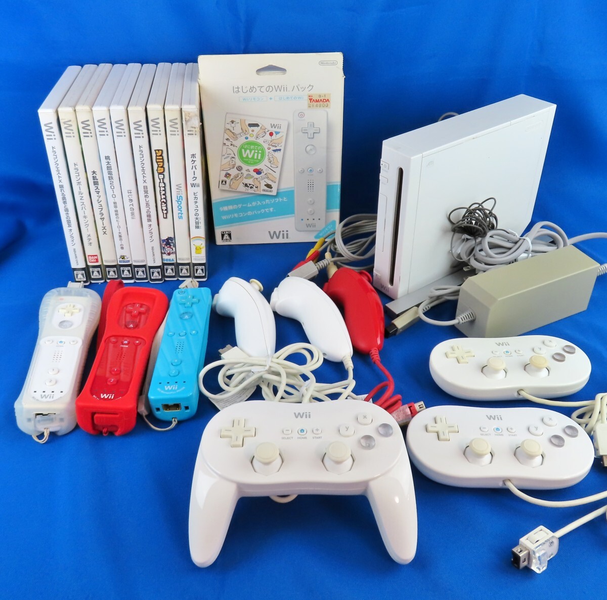 Nintendo Wii 本体 付属品 ソフト クラシックコントローラ セット 穏便