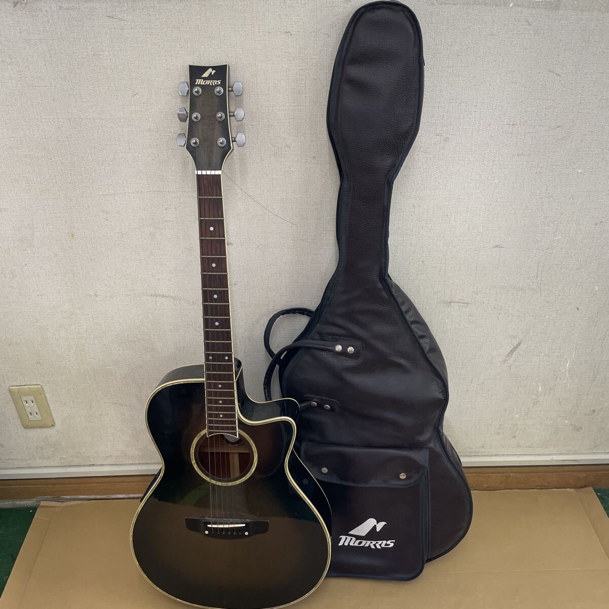 即決 Morris 美色エレアコギター モーリス製エレクトリック