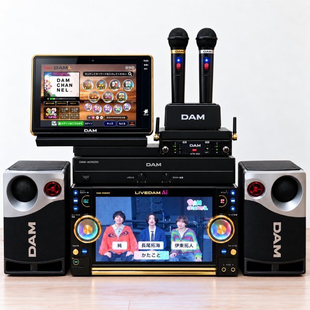カラオケ機器セット】LIVE DAM RED TUNE (DAM－XG5000R)+デンモク+