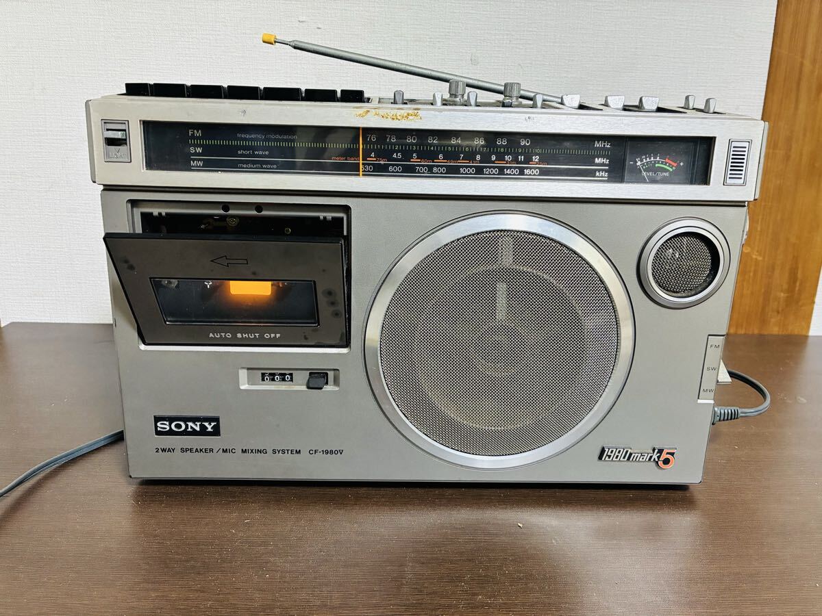 □ジャンク□SONY ラジカセ CF-1660 /昭和レトロ AM FMの