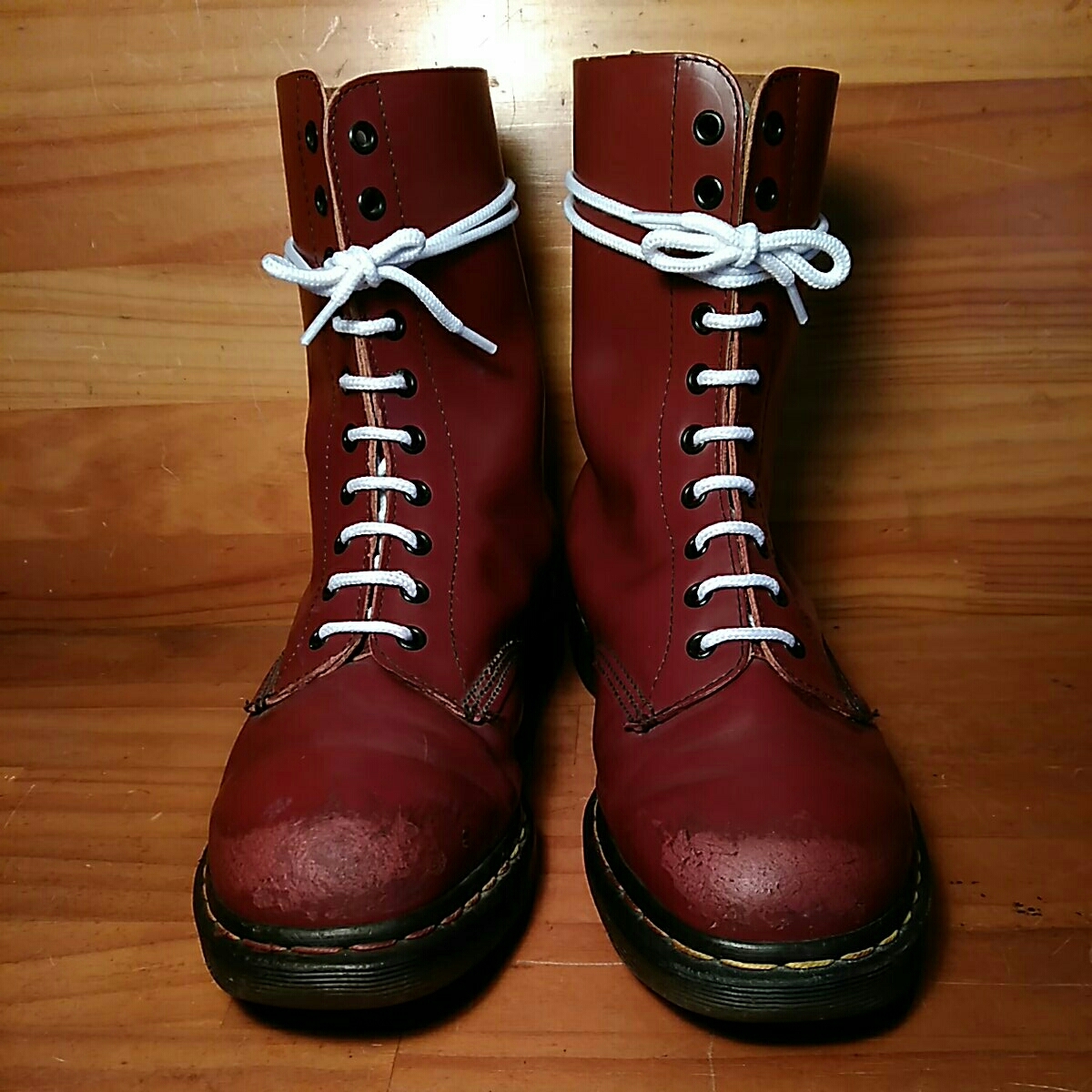 貴重 英国製 茶芯 ドクターマーチン Dr.Martens 10ホールブーツ UK8