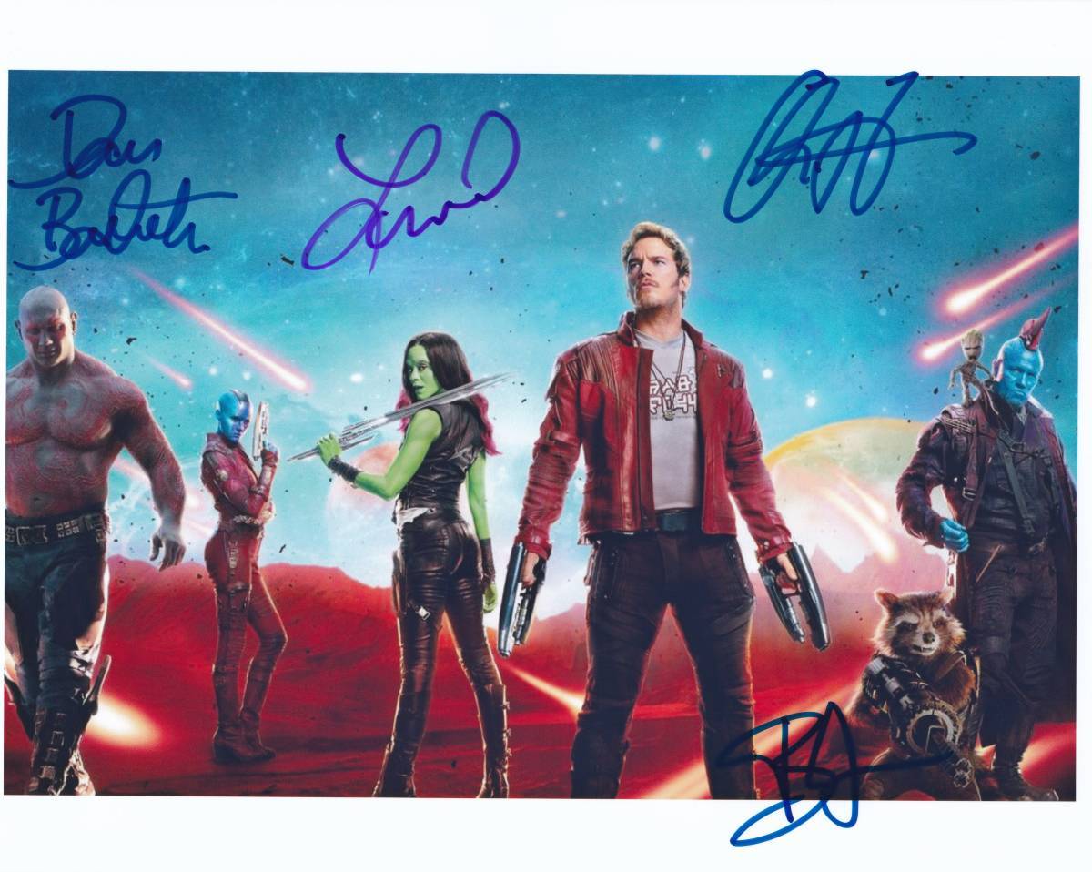 直筆サイン】クリスプラットアベンジャーズピータークイル