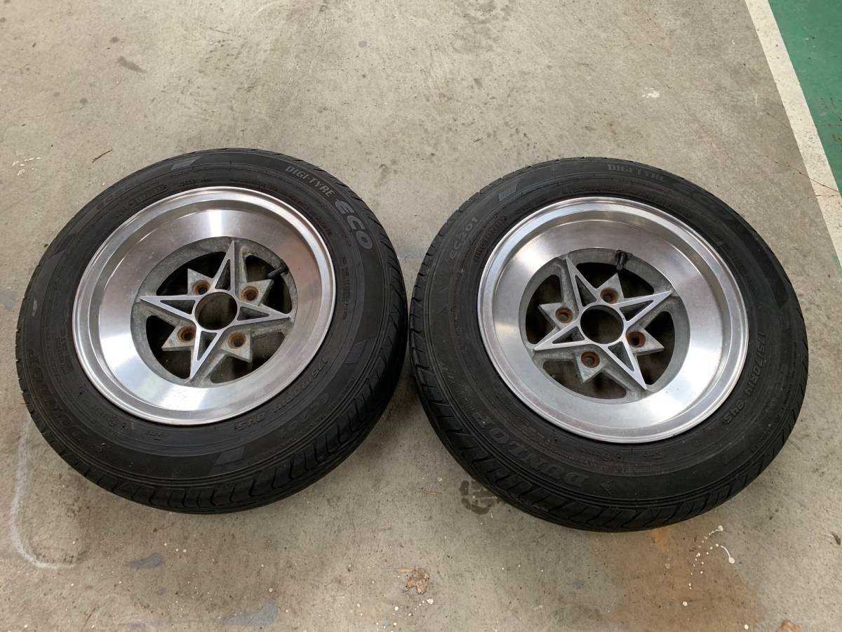テクノファントム 6.5J×14 +9? 114.3 4H 4穴 175/70R14 2本 TECHNO