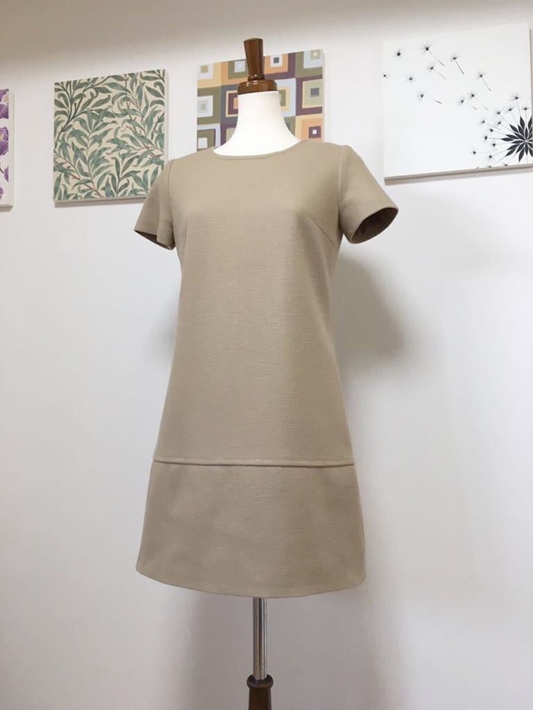 美品 半袖ミニ丈aラインワンピース M Premierエムプルミエ Sサイズ38 日本製 キャメル色 ウール素材 クリーニング済み Ym の落札情報詳細 ヤフオク落札価格情報 オークフリー スマートフォン版