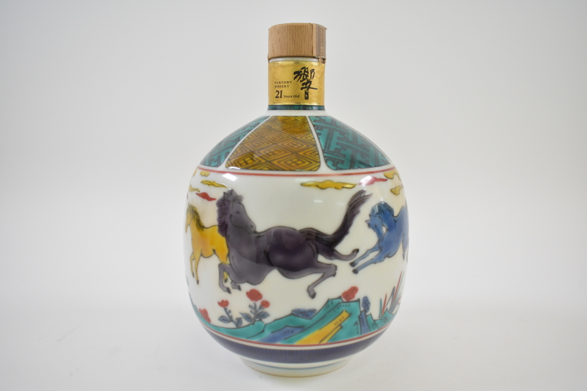 響21年 九谷焼 空瓶（SUNTORY サントリー 響 21年 九谷焼 色絵華