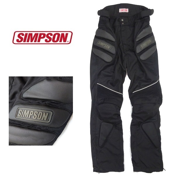 SIMPSOM バイクメッシュパンツ ブラック夏用 SIMPSOM バイクメッシュパンツ ブラック夏用（SIMPSOM ブラック